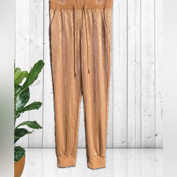 ⭐️ Know. One. Cares Gold Jogger Pants - Picture 1 of 11